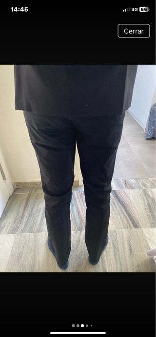 Traje chaqueta chico negro talla S