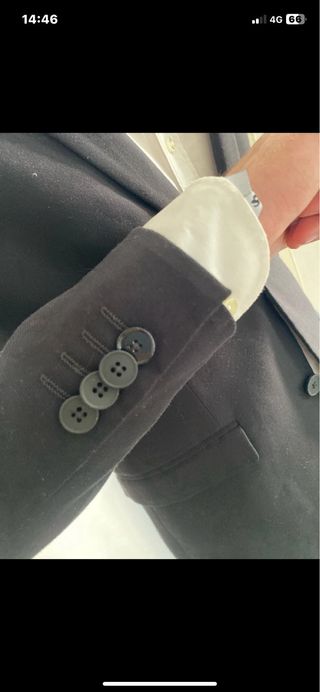 Traje chaqueta chico negro talla S