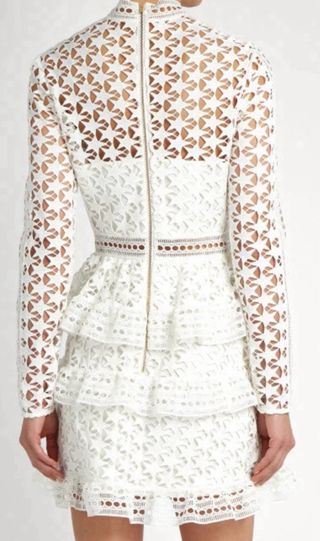 Vestido Self-Portrait blanco encaje