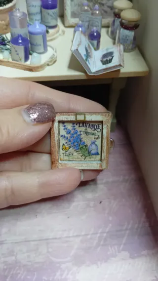 Quadro miniatura lavanda casa bambole
