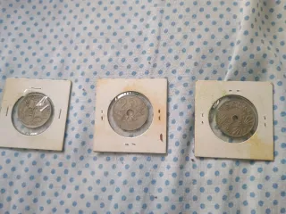 3 Monedas 25 Cts 1937 y 1925