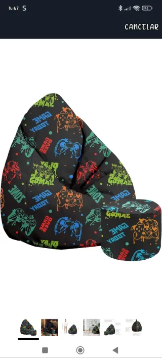 Puff Gamer Estampado Videojuegos