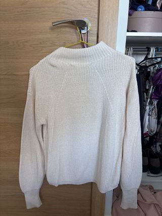 Jersey crema cuello alto
