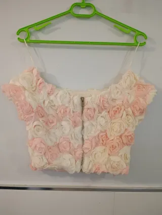 Falda Tul y Top de flores