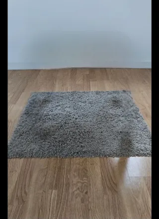 Alfombra IKEA HAMPEN gris 75x75