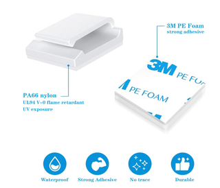 50 clip per strisce LED o cavi piatti