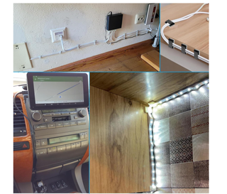 50 clip per strisce LED o cavi piatti