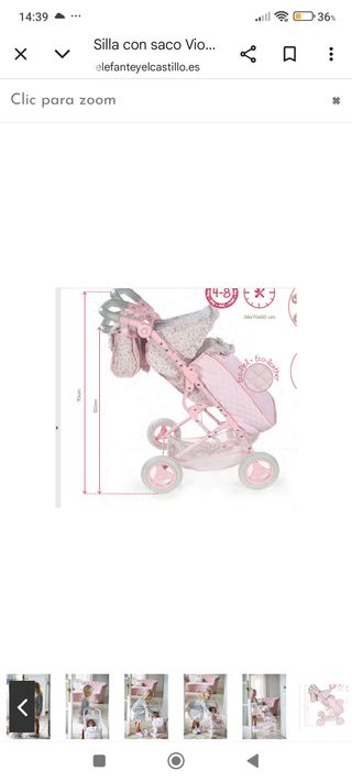 Sillita de paseo para muñecas "La Nina"
