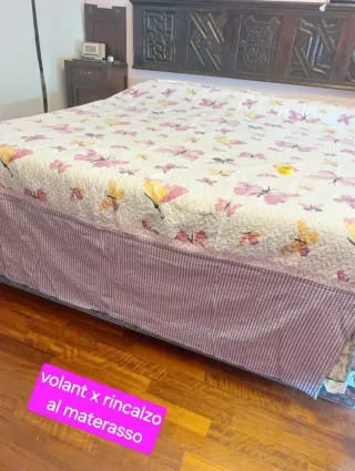 Coperta trapuntata con farfalle