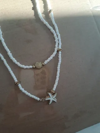 Collar hecho a mano conchas y estrella
