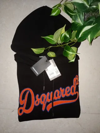 Felpa DSQUARED2 con logo rosso e blu