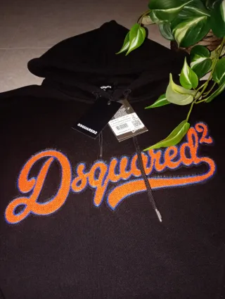 Felpa DSQUARED2 con logo rosso e blu