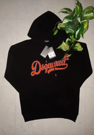 Felpa DSQUARED2 con logo rosso e blu