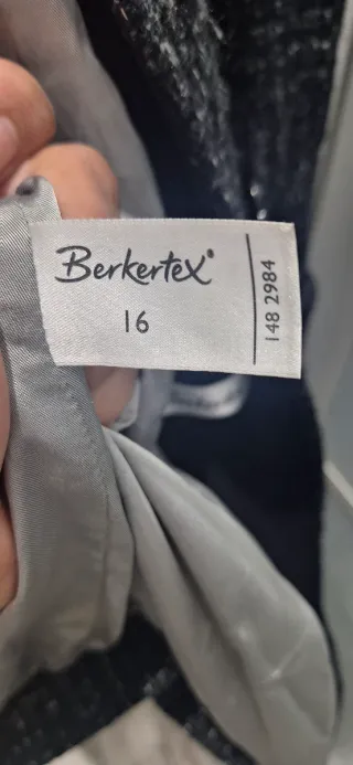 Abrigo vintage largo negro y blanco