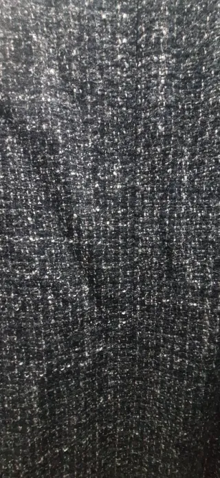 Abrigo vintage largo negro y blanco