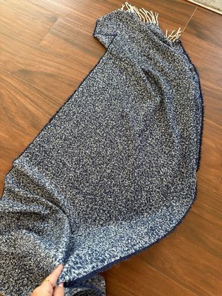 Sciarpa fantasia blu e bianco