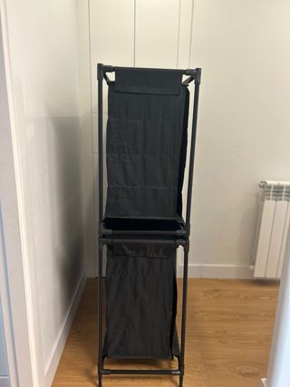 Zapatero Plegable apilable Negro