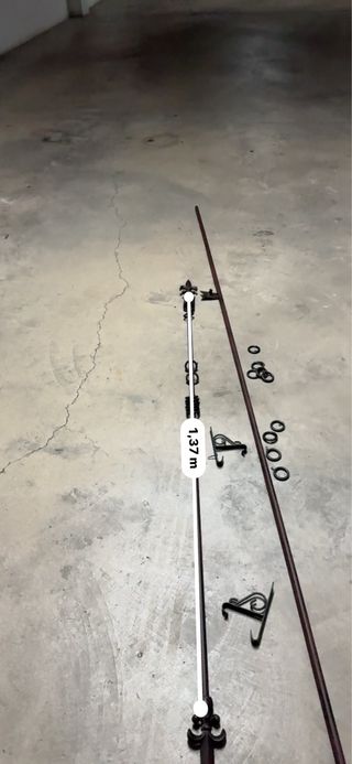 2Barras Cortina y apliques en Metal acabado bronce