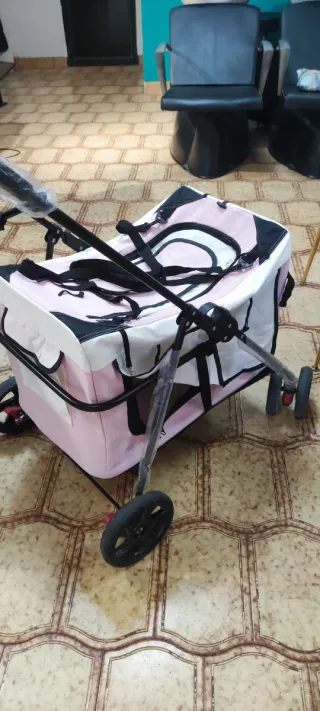 Carrito para perro con transportín