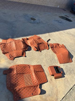 Fundas de coche de cuero marrón