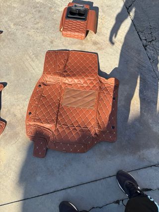 Fundas de coche de cuero marrón