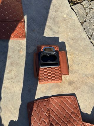 Fundas de coche de cuero marrón