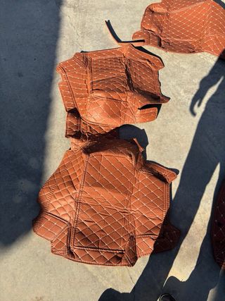 Fundas de coche de cuero marrón