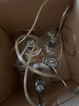 Lámparas colgantes cristal y metal