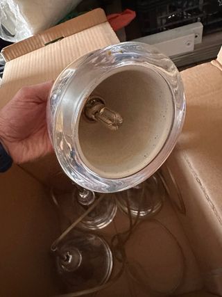 Lámparas colgantes cristal y metal