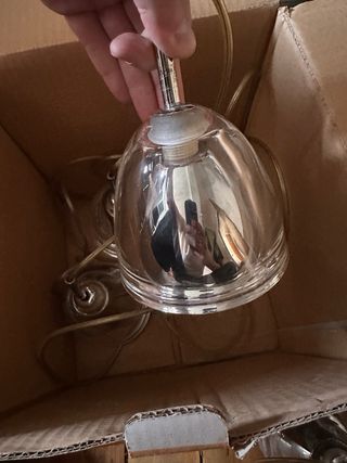 Lámparas colgantes cristal y metal