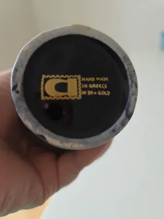 Jarrón de porcelana estilo griego