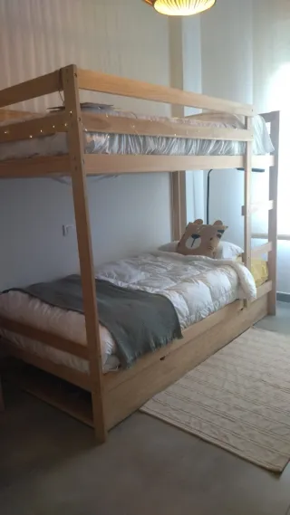 Litera 3 camas madera natural