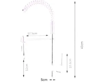 Grifo monomando de cocina en color plata brillo.