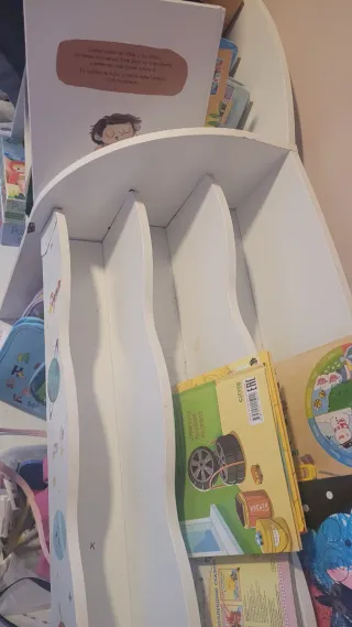 Mueble infantil librería blanco