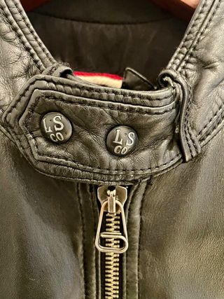 Chaqueta de cuero original Levi's Negra