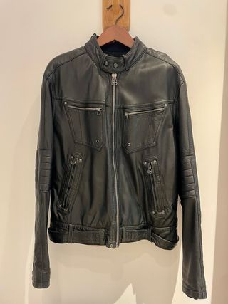 Chaqueta de cuero original Levi's Negra