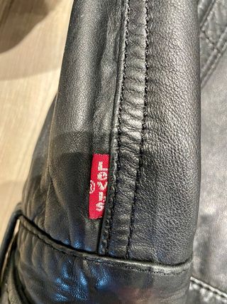 Chaqueta de cuero original Levi's Negra