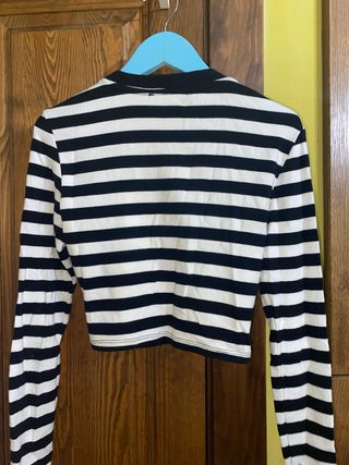 Top Zara Rayas Manga Larga XS