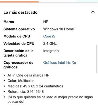 Ordenador HP Plata/Blanco