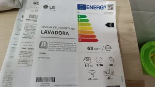 Lavadora LG 8kg Carga Frontal Blanca