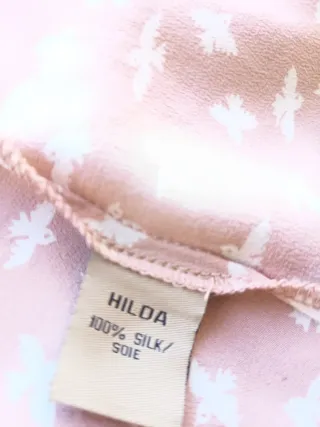 Camisa rosa seda natural