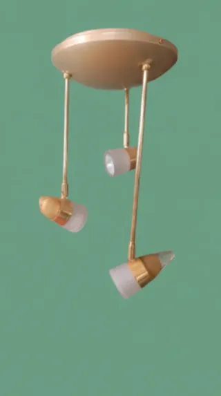 Lámpara de techo dorada colgante