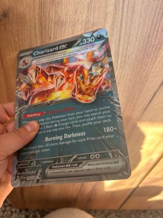 Carta Pokémon Charizard EX Doble Cara Grande