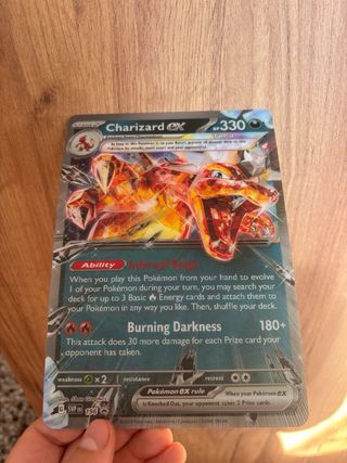 Carta Pokémon Charizard EX Doble Cara Grande