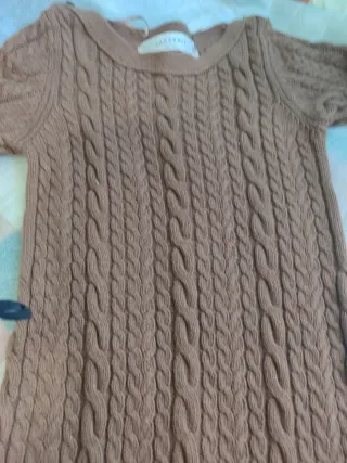 Vestido de punto marrón