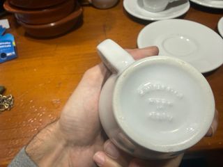 Juego 6 Tazas Café Saturnia Italia - Loza