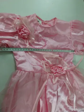 Vestido Princesa/Hada Niña Rosa disfraz carnaval