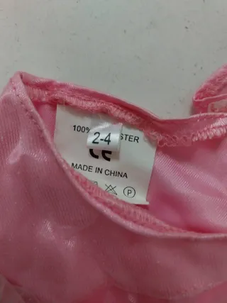 Vestido Princesa/Hada Niña Rosa disfraz carnaval