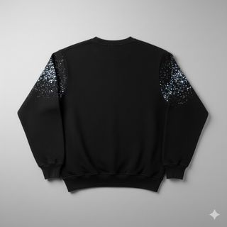 Sudadera Amiri Negra con Detalles Plateados