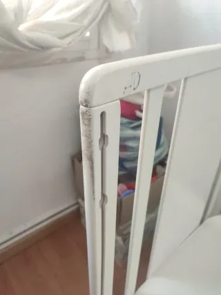 Cuna madera blanca 121x64